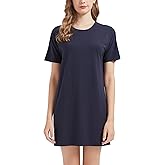 netdraw Women's Ultra Soft Bamboo Viscose Nightgowns Cooling T-Shirt Dress Pajamas Cotton Lightweight Sleepwear