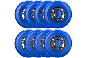 WHEELCOME 8-Pack Inline Skate Wheels Outdoor Indoor Roller Blade Wheels 85a Roller Hockey Wheels 64mm 70mm 72mm 76mm 80mm Inline Wheels Replacement for RipStik, Luggage, Scooter, etc