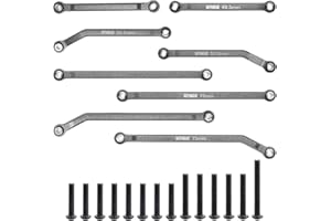 GTHELE High Clearance 4 Links Set Aluminum Linkage for Traxxas 1/18 TRX4M K10 F-150 Upgrade Parts RC Crawler Car (Titanium)
