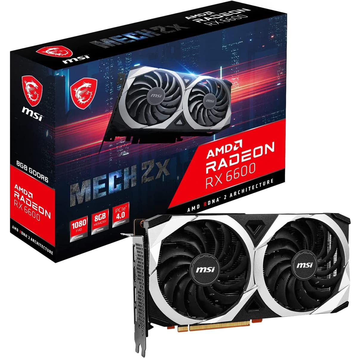 MSI Gaming AMD Radeon RX 6600 128-bit 8GB GDDR6