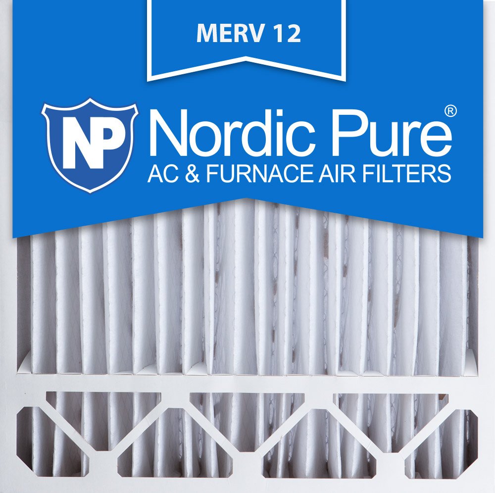 Nordic Pure 20x20x4/20x20x5 (19 5/8 x 19 7/8 x 4 3/8) Honeywell FC100A1011 Replacement Pleated AC Furnace Air Filters MERV 12, Box of 1