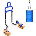 WowDIY 55 Gallon Drum Lift - Chain Drum Lifter - 2000 lbs Capacity - Suitable for Blue Plastic and Metal Drums (Enhanced Version) - This Product is Protected by a US Patent.
