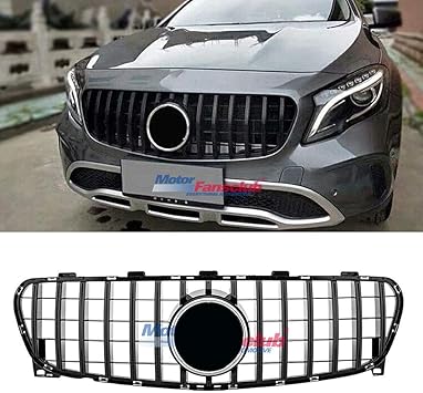 Motorfansclub Gt R Panamericana Grille For Mercedes Benz Gla Class X156 Gla0 Gla250 Gla45 Amg 17 18 Black Amazon Co Uk Car Motorbike