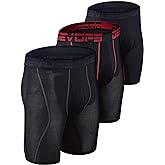 DEVOPS Men's Perfomance Cool Dry Mesh Underwear Boxer Trunk 6-inch Brief (3 Pack)