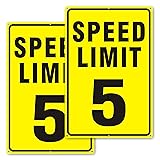 Speed Limit Sign, 5 MPH Speed Limit Sign for