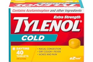 TYLENOL Extra Strength Cold eZ Tabs, Relieves Cold symptoms, Daytime, 40ct