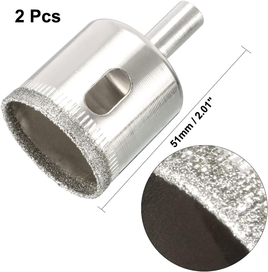 Sourcingmap 2pcs 30mm Diamond Drill Bit Hole Saw for Glass Tile Marble Fiberglass Ceramic Stone Bottles Pots - Image 4
