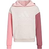 adidas girls Long Sleeve Essential Hooded Graphic Heather Pullover(big Kid)