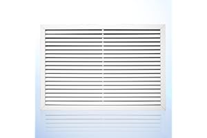 LAMINAIRE [30 x 20 Duct Hole] Aluminum Ceiling Air Vent Covers & Wall Grille - Easy Air Flow, AC Return Vent Cover, Vent Duct Cover for HVAC - Without Damper. Rust-Free, White. [31.6 x 21.6" Face]