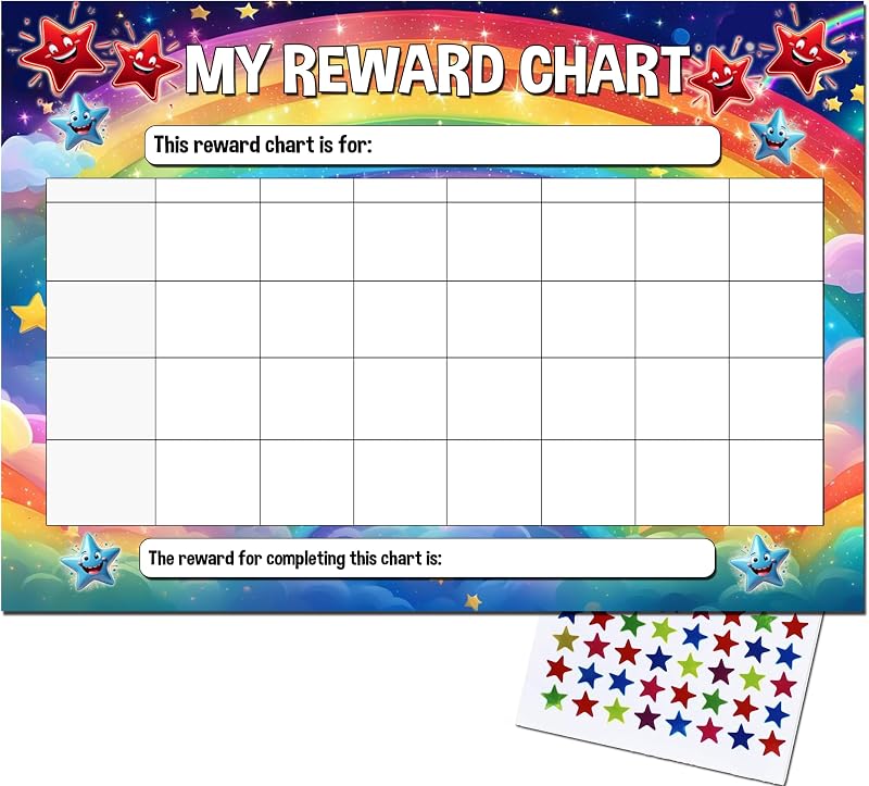 Gifts and Temptations A4 Goal Habit Routine Tracker Chart for Home Study Work