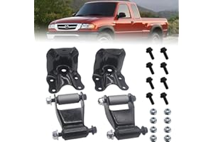 Maureen Rear Leaf Spring Shackle Hanger Bracket Kit Compatible With 1986-2011 Ford Ranger, 1994-2010 Mazda B2300/B3000/B400, 