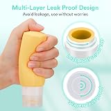 Alyvisun Travel Bottles 100ml 5 Pack Silicone Refillable Leak-Proof view 3
