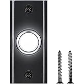 Lighted Doorbell Button, Metal Wired Wall Mount Doorbell Push Button, Black | Door Bell Button Replacement for Nighttime Visibility, Weather-resistant, Low-voltage use for Home, Garage Door Opener Switch
