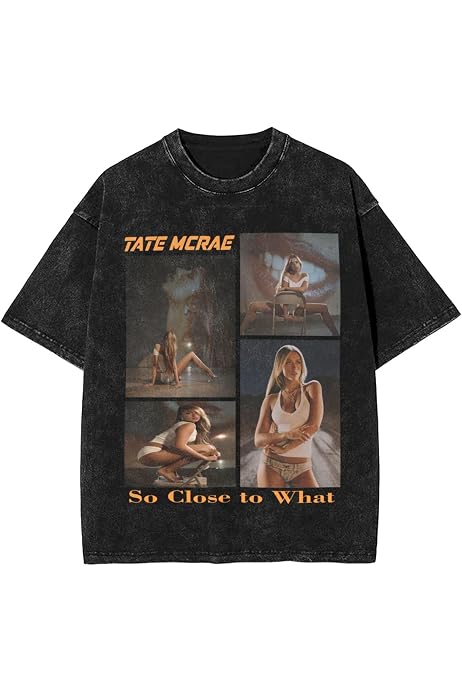 T-shirt Vintage Unisexe Tate McRae - Coton Confortable Pour Homme Et Femme