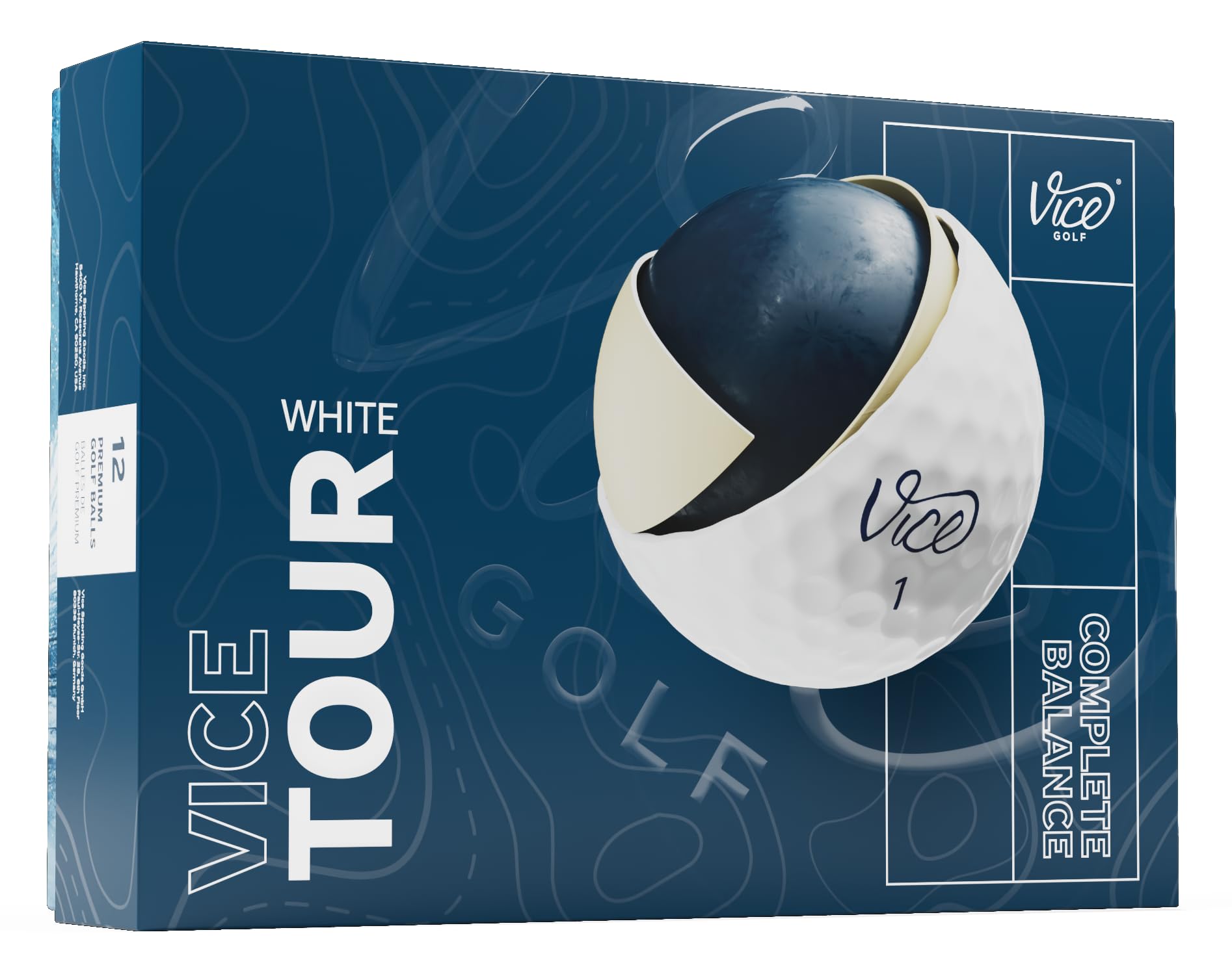Vice Tour Golf Balls (2025 Model) (White)