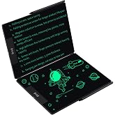 14.3in Foldable LCD Writing Tablet, Reusable Digital Notepad with Lock | 14.3in foldable LCD notepad with lock. Bezel-free, fine-tip stylus, ultra-slim. Replaces paper, no charging.