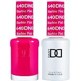 DND Gel Nail Polish Duo, Pink, 0.5 Fl Oz Each | Matching UV/LED Gel Polish &amp; Air Dry Lacquer Set, Chip-Free Long Lasting Pink Nail Color, Easy Soak Off Removal