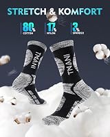 RUIXUE Mens Sports Hiking Socks 5 or 6 Pairs Cushioned Anti Blister Crew view 6
