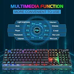 Gaming Keyboard and Mouse Combo, K1 RGB LED Backlit