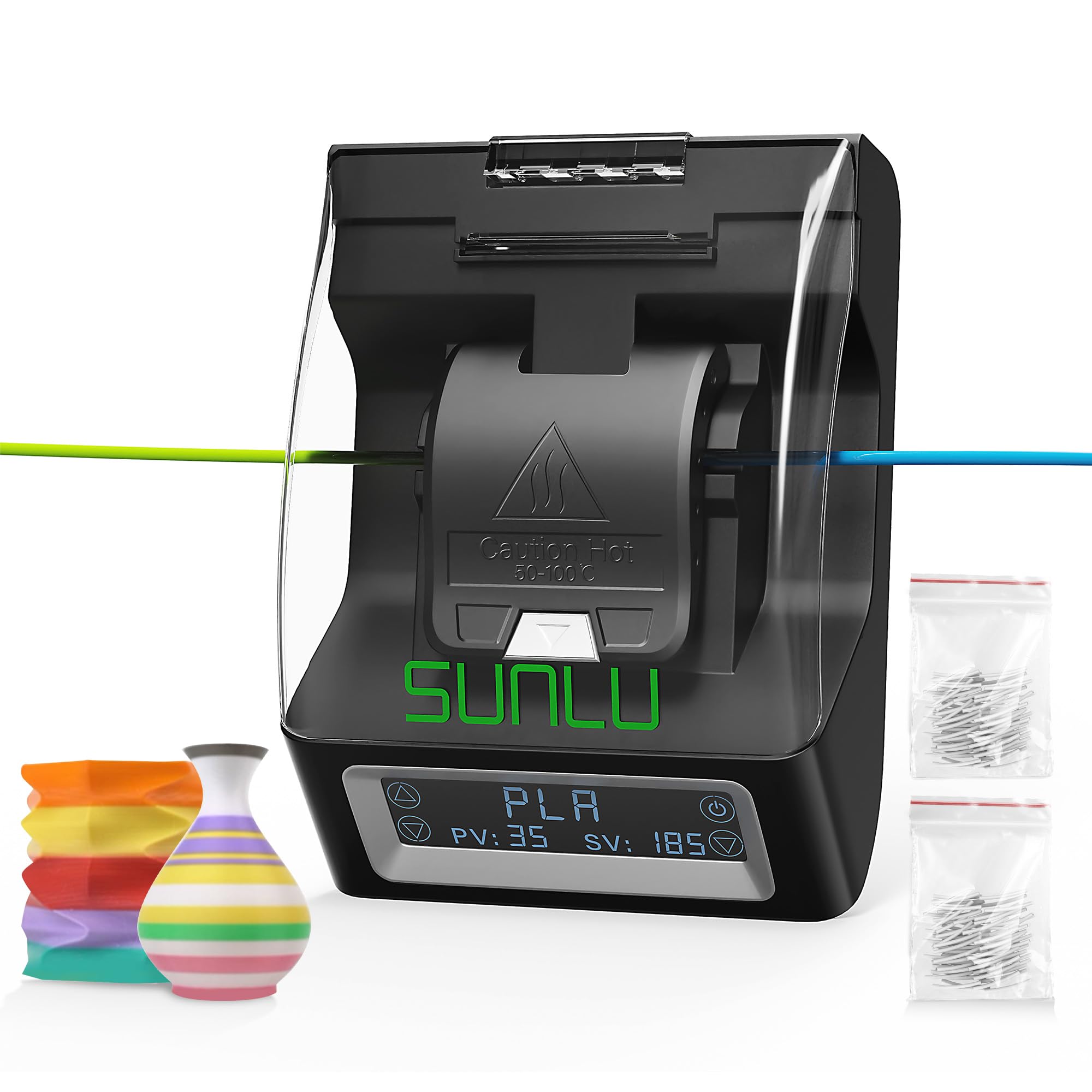 Photo 1 of SUNLU Filament Connector with 400Pcs PTFE Sleeve, Filaments Splicer for 3D Printer Filament 1.75mm, Easy to Use, Fast Heating up to 240?, Filament Welder Compatible with PLA, PETG, and ABS