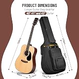 CAHAYA CY0181 Guitar Bag 40/41 Inch 10mm Padded 6 Front Pockets Waterproof view 5