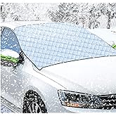 Car Windshield Snow Cover Winter Frost Guard Windshield Cover 4 Layers Thickness Ice Snow Protector Covers with Side Mirrors