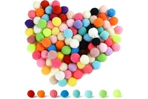 TUPARKA Craft Pom Poms 1 Inch Felt Balls DIY Art Creative Crafts Projects and Decoration