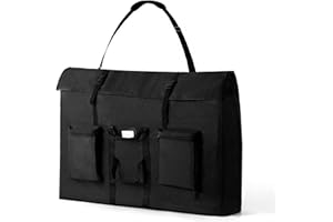 1st Place Products Premium Oversized Art Portfolio Case 24 x 36 x 6 Inch (25" x 37" Actual) - Waterproof - Soft Sided - Frames, LCD Screens, Monitors, TVs, Solar Panel - Shoulder Strap & Carry Handles