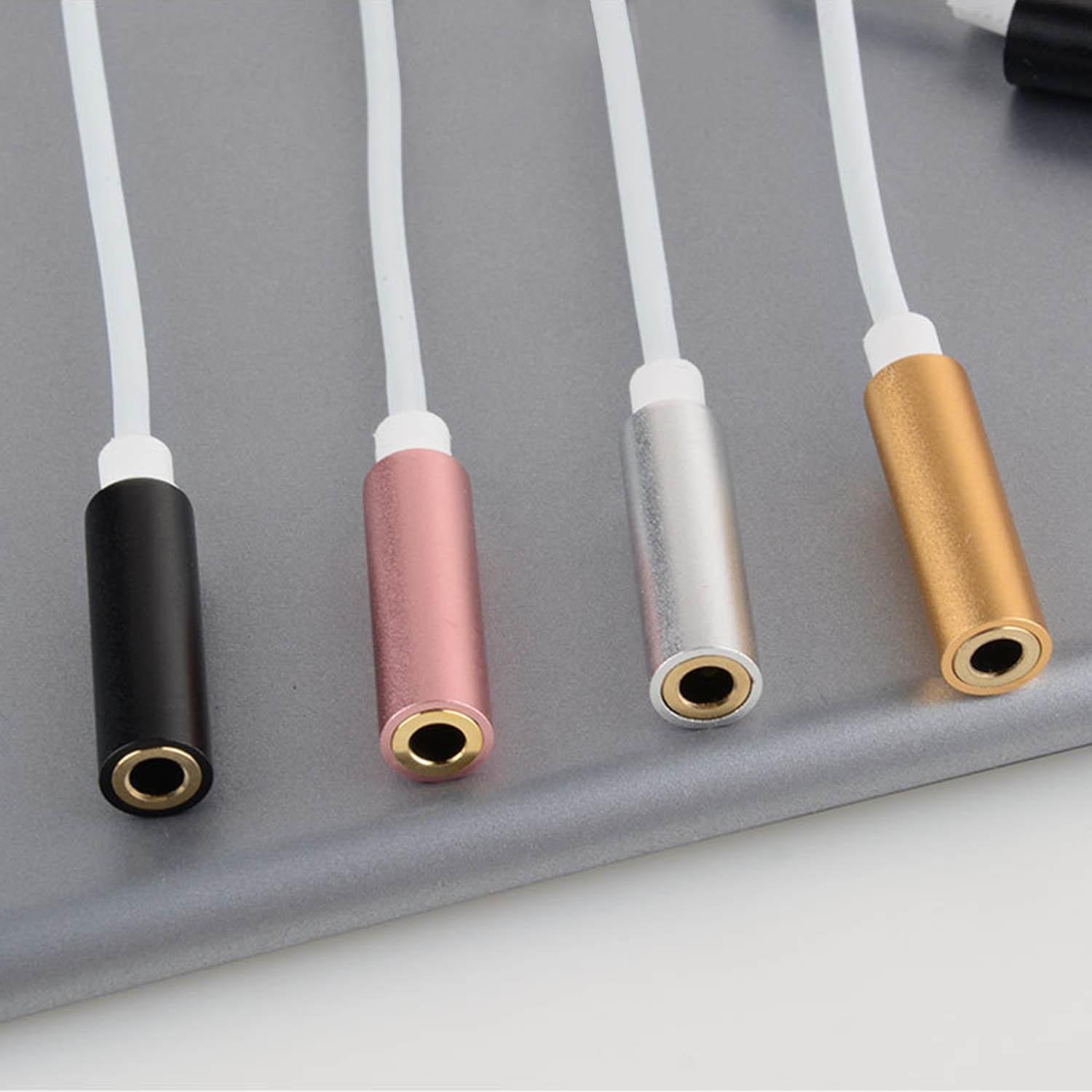 Hello22 3.5mm Audio and Charging Jack 2 in 1 Cable Adapter for iPhone