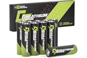 Greathium Lithium Batteries AA, 3500mAh 1.5V Double A Lithium, Lasting Batteries for Blink Camera, Non-Rechargeable 10 Pack