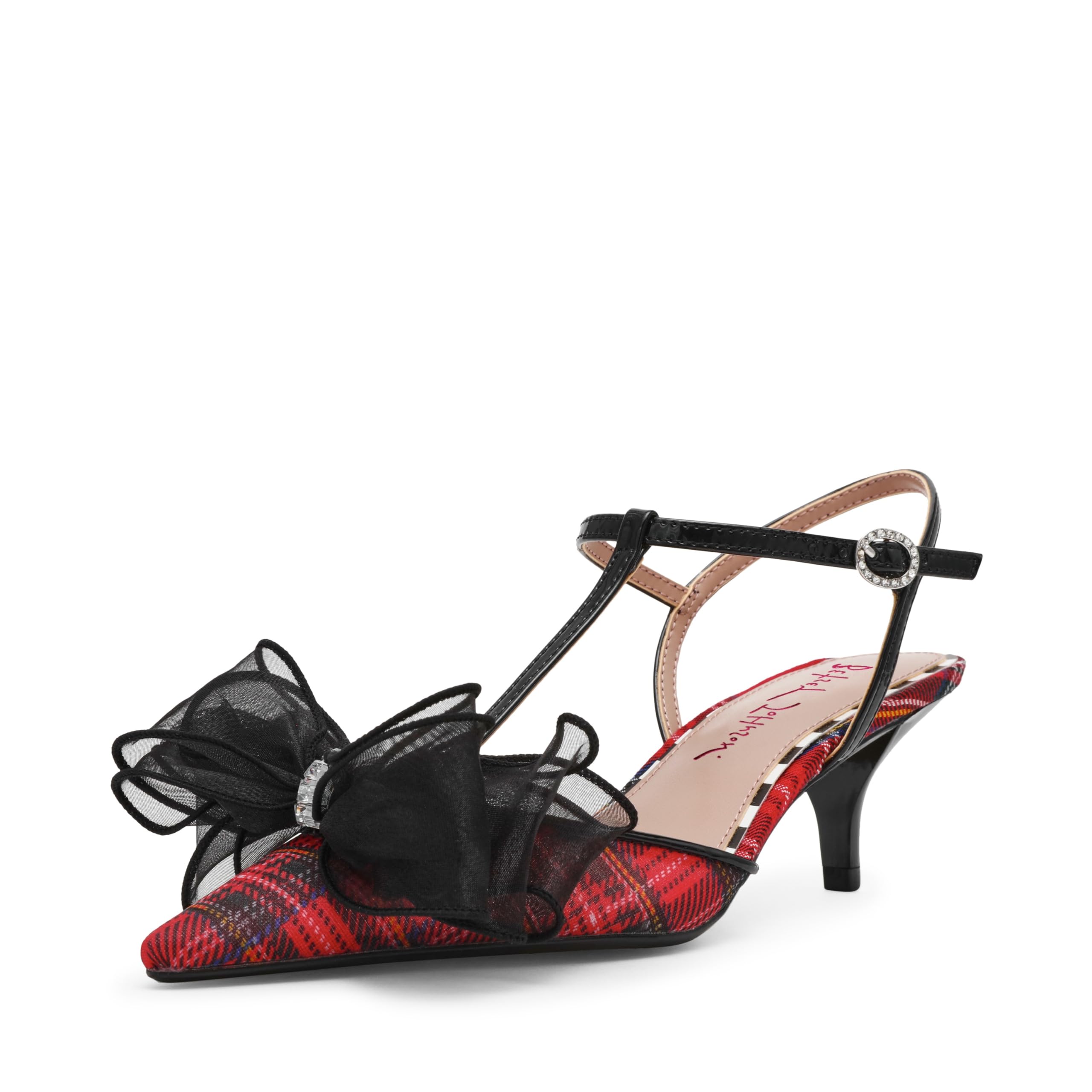 Betsey Johnson Women’s Lillyan Pump, Red Plaid, 7.5