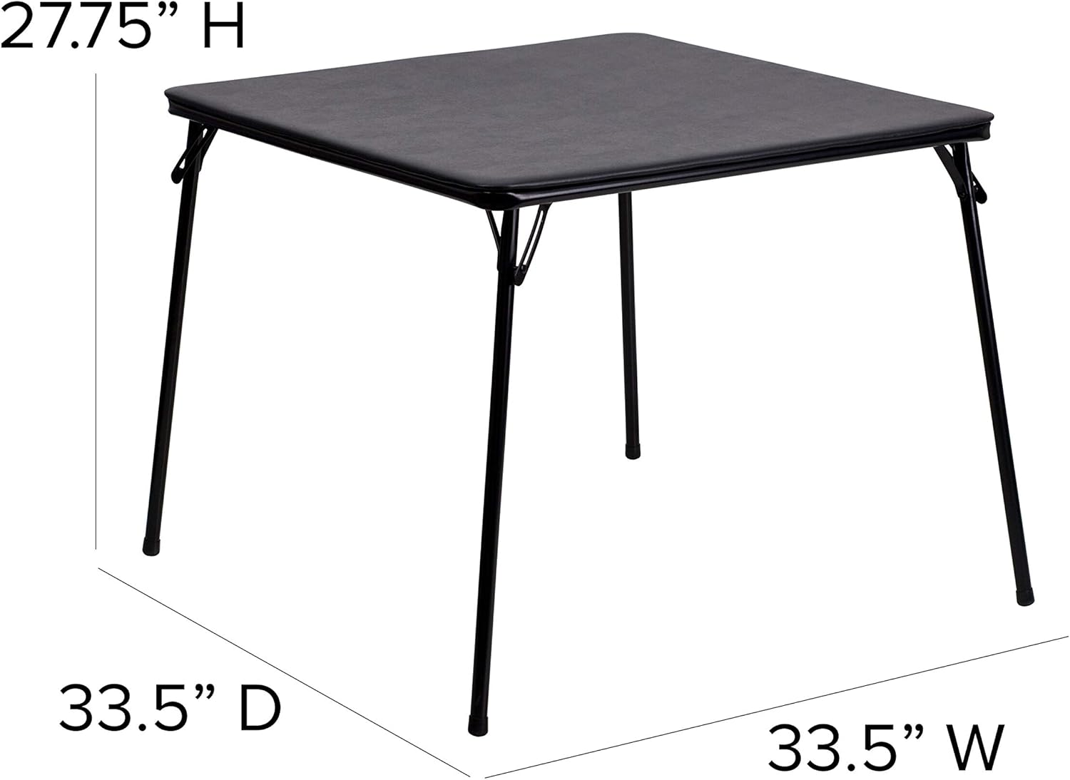 Flash Furniture 5 Piece Black Folding Card Table and Chair Set - Table & Chair Sets