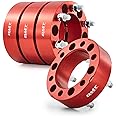Orion Motor Tech 6x5.5 Wheel Spacers, 2 Inch Red Wheel Spacer Kit with M14x1.5 Studs Compatible with Chevy Silverado 1500 Chevrolet Tahoe GMC Yukon Suburban, 108mm Bore Red Wheel Spacers, 4pcs