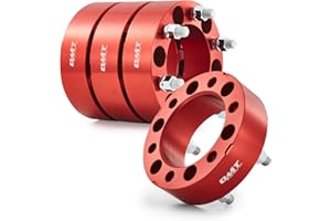 Orion Motor Tech 6x5.5 Wheel Spacers, 2 Inch Red Wheel Spacer Kit with M14x1.5 Studs Compatible with Chevy Silverado 1500 Che