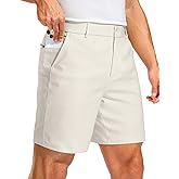 Pudolla Men's Golf Dress Shorts 7"/9" Stretch Casual Work Hybrid Shorts for Men with 3 Pockets Quick Dry Breathable