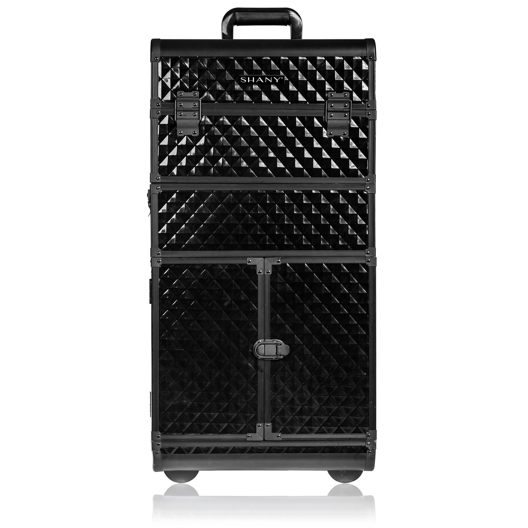 SHANY REBEL Series Pro Makeup Artists Rolling Train Case - Trolley Case - Curious Black Cat