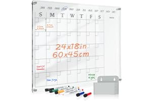 MAKELLO Planning Board for Wall Clear Acrylic Calendar 2026 Monthly Dry Erase Boards for Family, Home, Office, Classroom, Apa