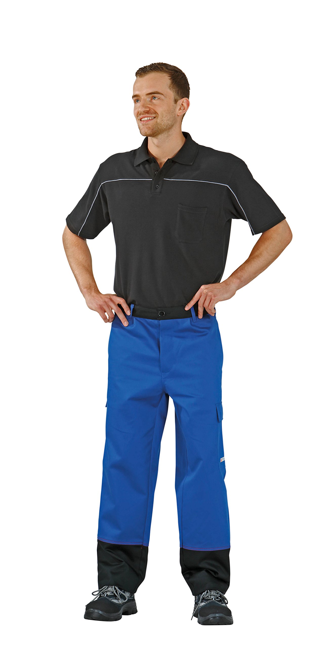Planam 5521058 Size 58 "Weld Shield" Trousers - Royal Blue/Black
