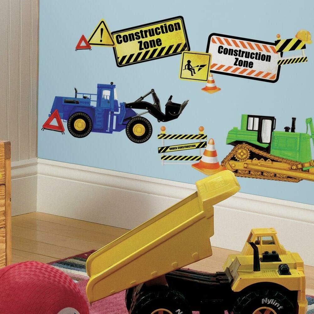 RoomMates Construction Trucks Peel And Stick Wall Decals