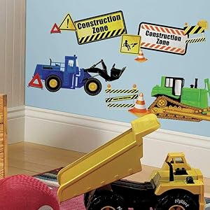 RoomMates Construction Trucks Peel And Stick Wall Decals