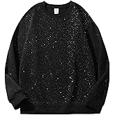 MCILLO Glitter Hoodies for Women 2025 Sparkle Long Sleeve Y2K Hoodie with Pockets Clubwear Hooded Sweatshirt Women Pullover