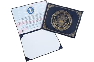 YIIOSS US Citizenship Certificate Holder Naturalization Certificate Padded Holder Certificate Cover with logol 'Certificate of Citizenship'