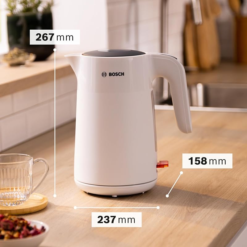 MyMoment TWK2M161 - Bollitore senza fili con spegnimento automatico, protezione da surriscaldamento, indicatore di tazza, filtro anticalcare rimovibile, protezione contro il deambulo,