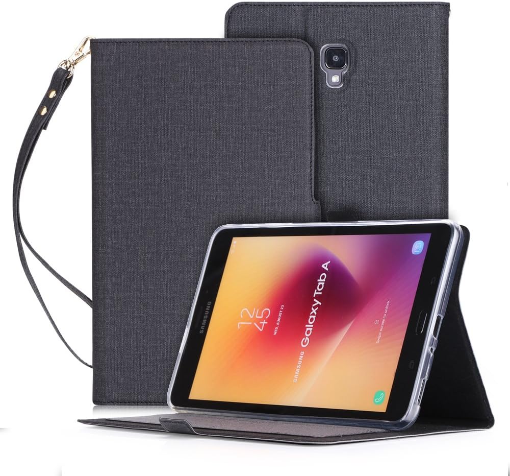 Samsung Galaxy Tab A 8.0 2017 Case - Ultra Slim Lightweight Stand Case for Samsung Galaxy Tab A 8.0 2017/Samsung Galaxy Tab A 8.0 SM-T385 (4G/LTE) T380 (Wi-Fi) Tablet,With Auto Sleep/Wake(Black)