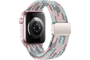 Mazoft Braided Bands With Magnetic Clasp Compatible with Apple Watch Band 38mm 40mm 41mm 42mm 44mm 45mm 46mm 49mm；Nylon Sport Loop Strap for iWatch Ultra 3 & 2 Series 11 10 9 8 7 6 SE 5 4 3 Women Men