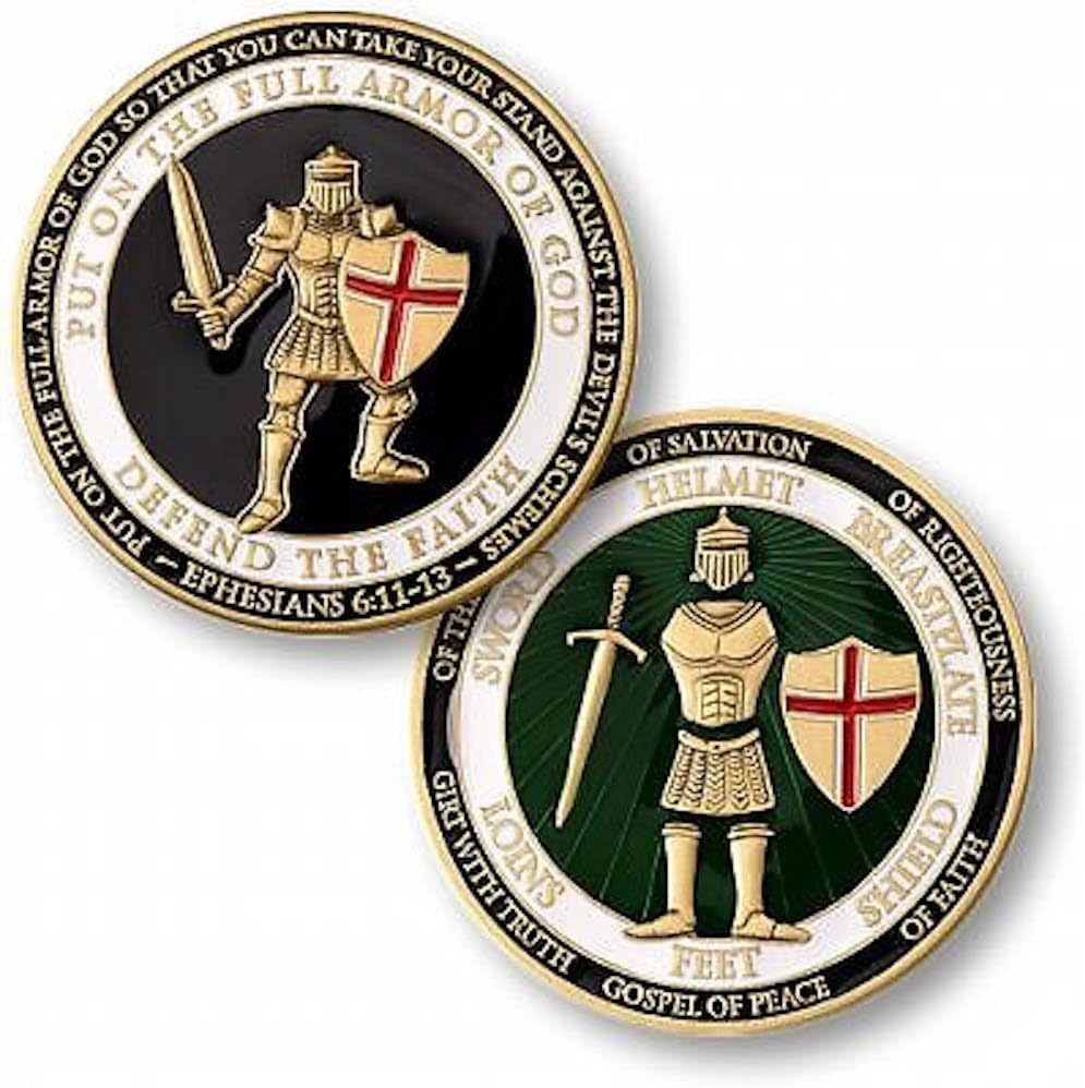 Armor Of God Eph 6:11 Warrior 1.75" Challenge Coin