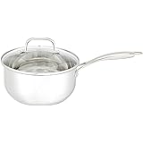 Amazon Basics Stainless Steel Sauce Pan with Lid, 3-Quart
