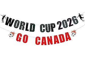 Pre Strung World Cup 2026 Go Canada Banner -World Cup 2026 Welcome Banner，Classroom Office Sport Event Home Party Decorations
