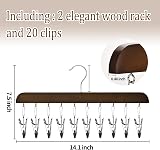 SANGLE SOPFFY 2PC Wooden Hat Rack Hanger 10 Clips Baseball Cap Organizer view 5