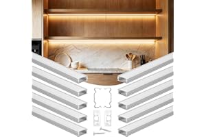 VEVOR 10-Pack 3.3 ft/1M U Shape LED Aluminum Channel, with Milky Cover, End Caps and Mounting Clips, Aluminum Profile for LED